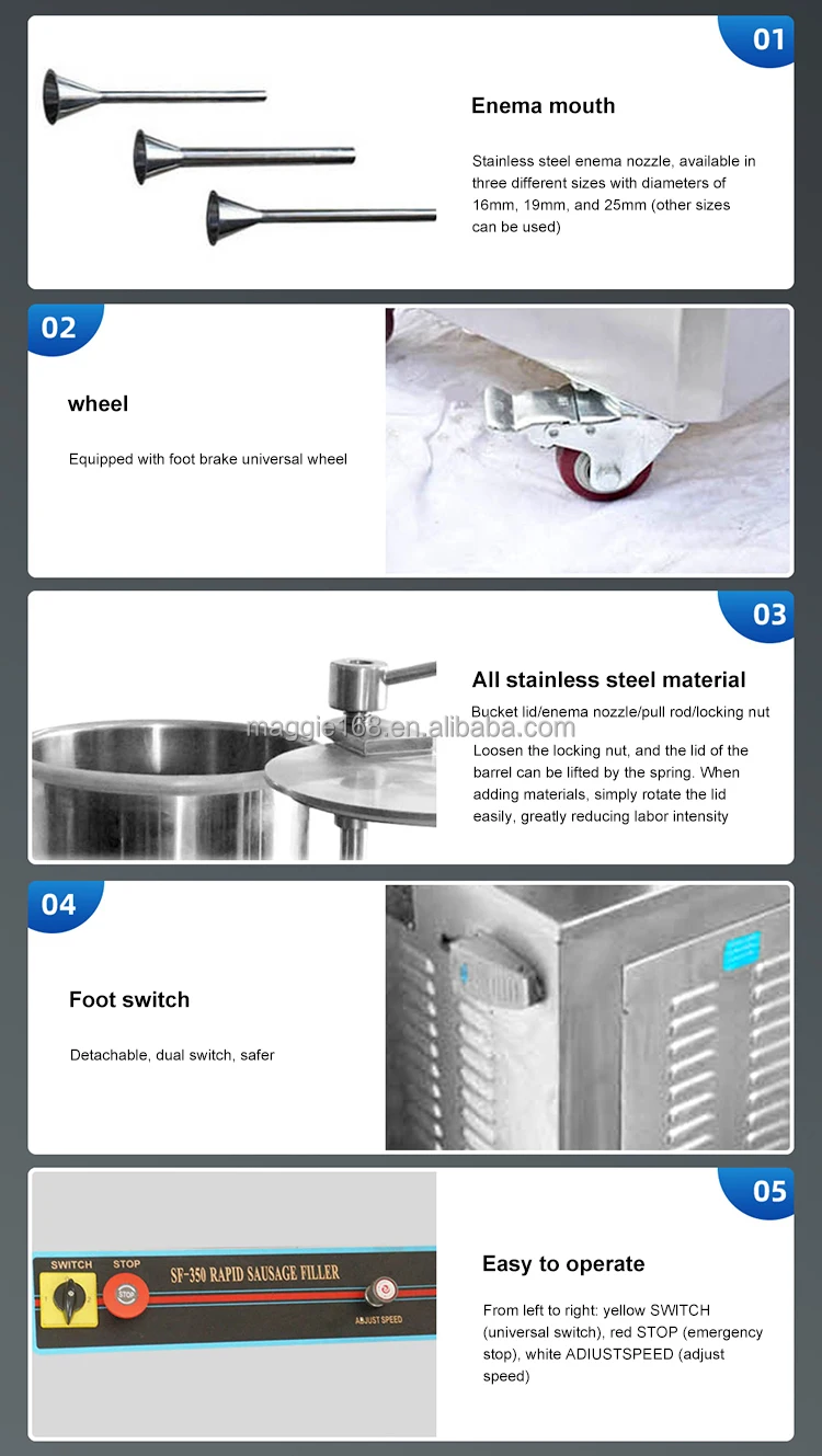 Hot Export 16/19/25 MM Sausage Filler For Sausage Making Machine