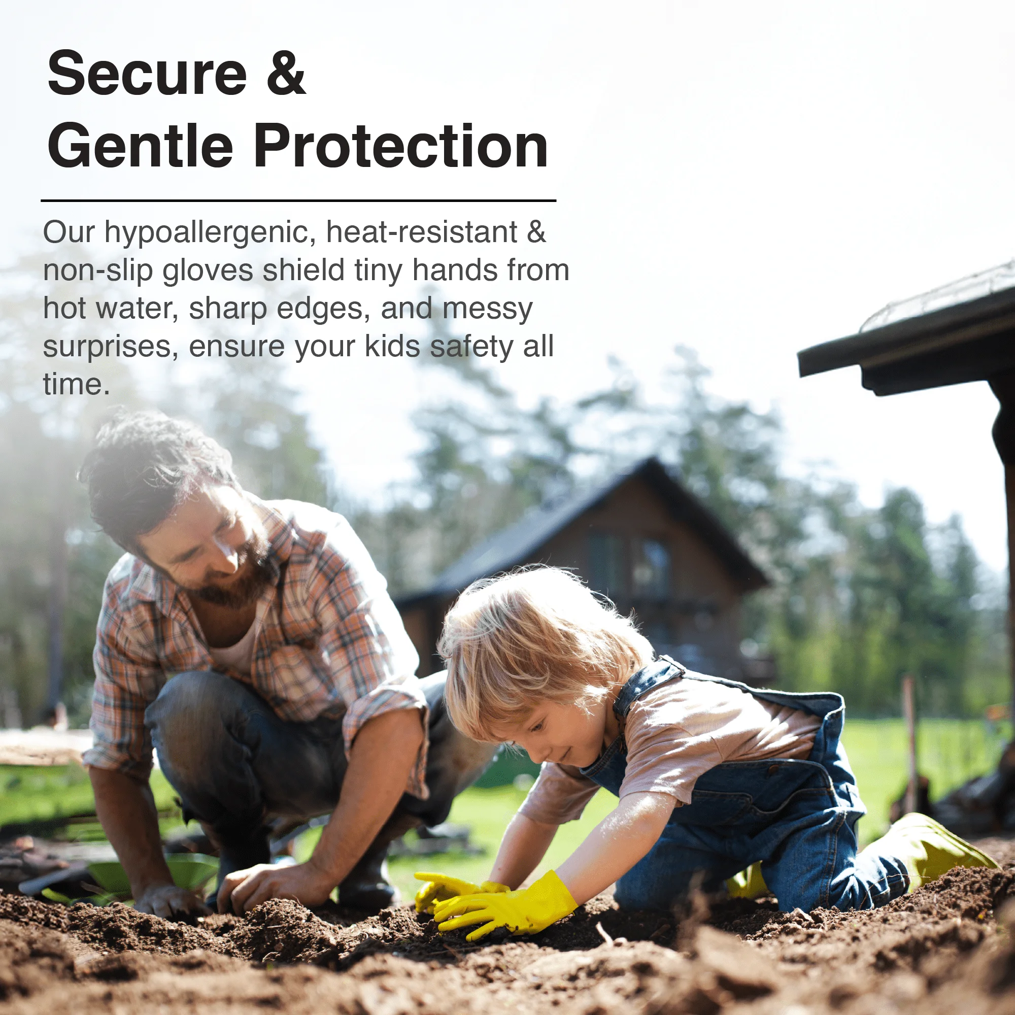 [Box Included] 1 Pairs Little More Kids rubber gloves children gloves cleaning dishwashing gardening waterproof kids glove