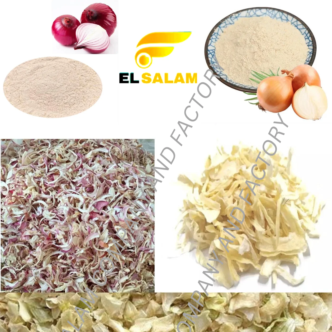ISO Заводская поставка овощной дегидратированный красный и белый лук порошок хлопья измельченный