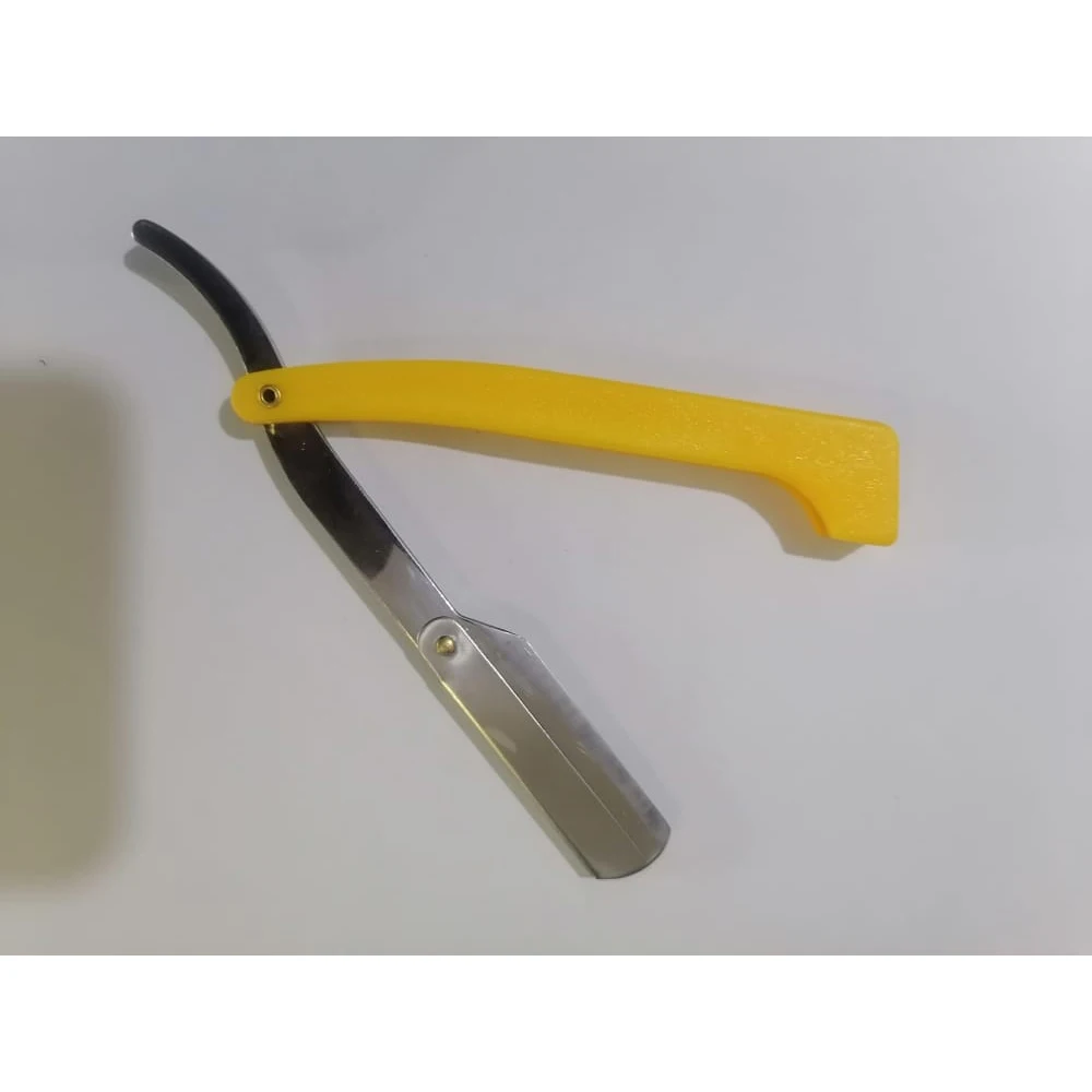 Best  Quality Stainless Steel Barbershop Shaving Disposable Razor With Folding Plastic Handle