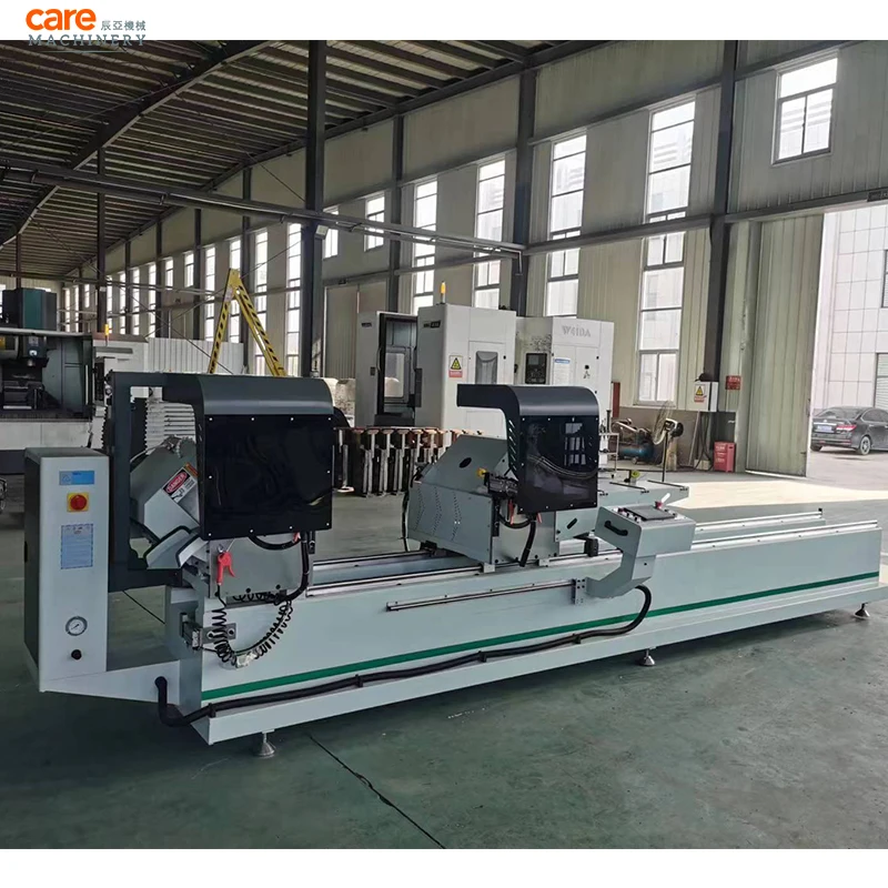 cnc machine aluminum profile window door double mitre cutter machine cnc cutting saw machine for sale