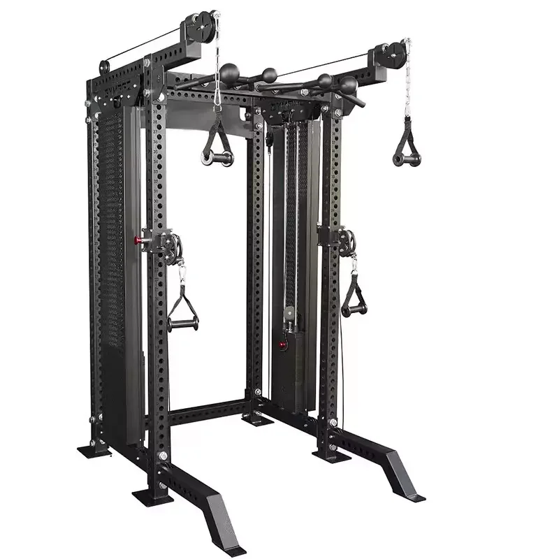 power Cage with Optional LAT PullDown/Cable Crossover/Smith Machine with Weight Storage Rack