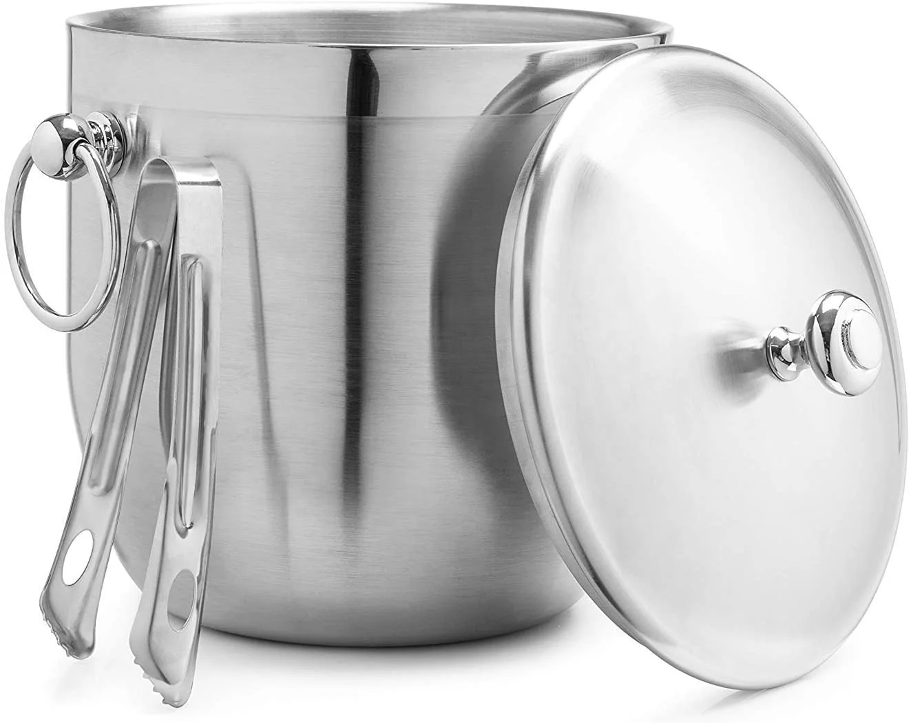 STAINLESS STEEL ICE BUCKET WINE CHILLER CHAMPAGNE BUCKET WITH SMALL STAND