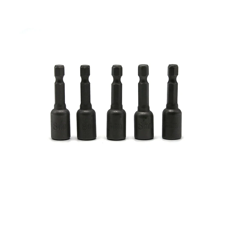 1/4' DR Hex Socket Bits Sand-Blasting Socket Bits Magnetic Nut setters