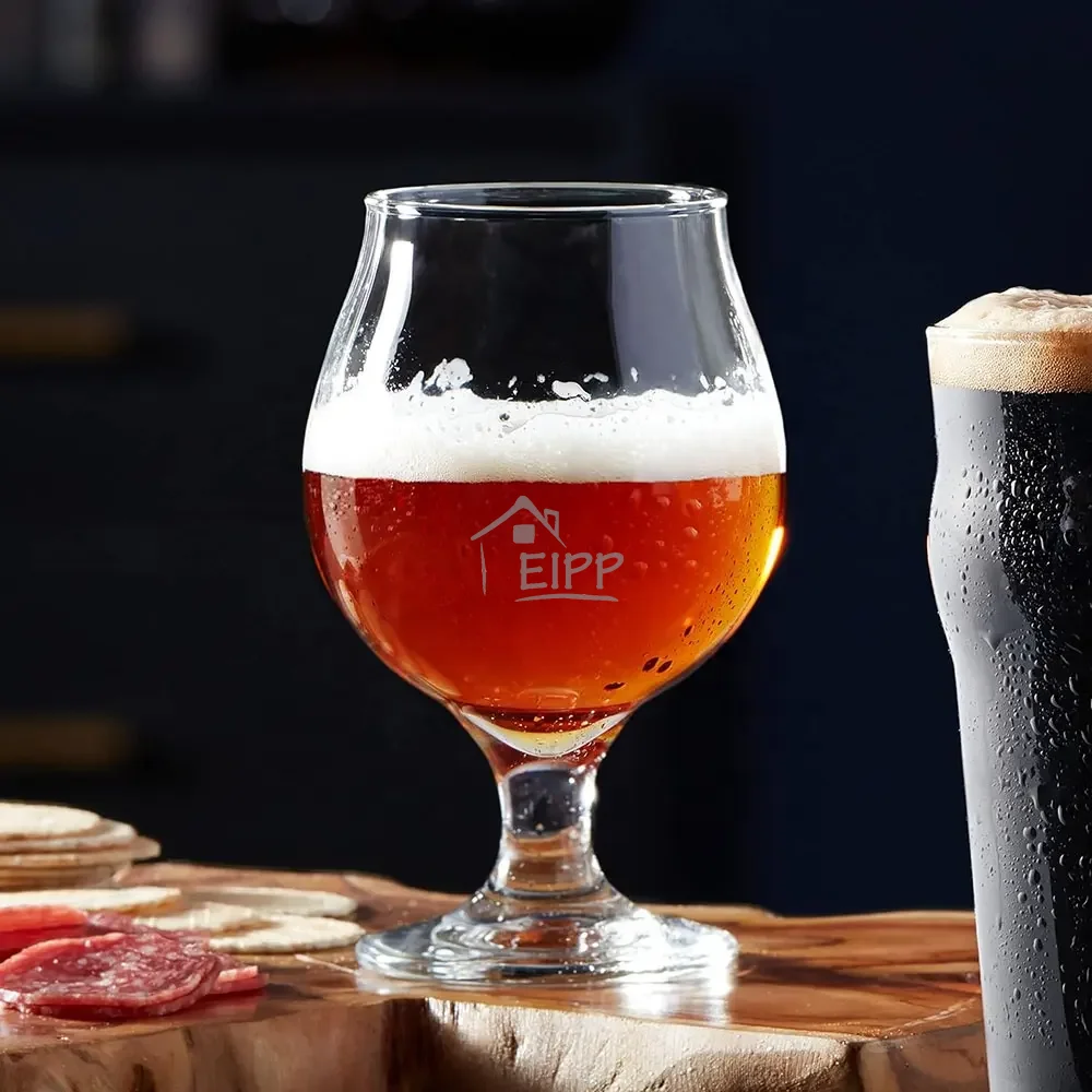 High Quality Crystal European Creative Cognac Short Footed Ocean Glass Custom Engraved Logo Clear Brandy Beer Glass