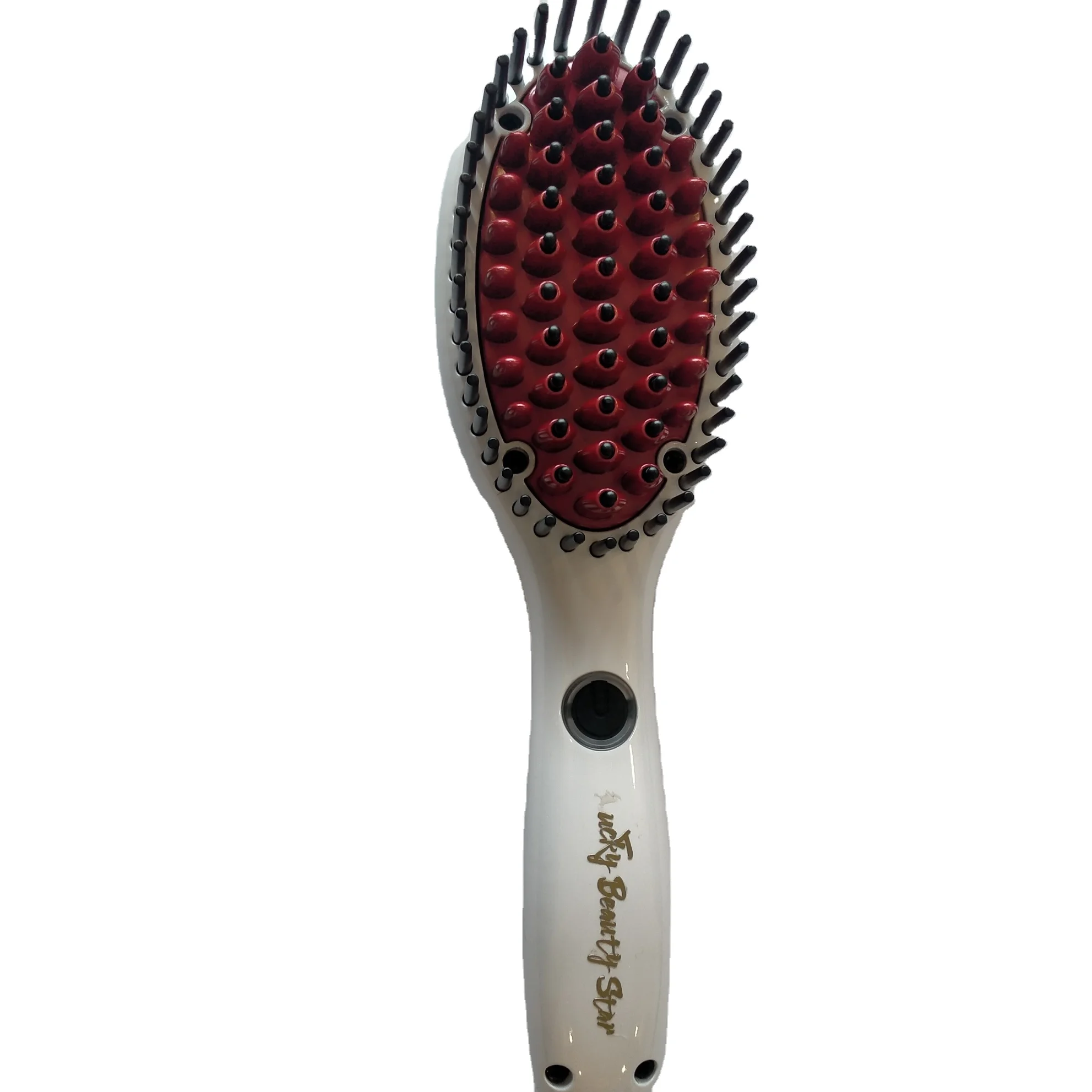 Wholesales Mini Hair Straightening Brush PTC Heater Massage Comb Portable Hair Brush Electric Hair Brush Metal Hot