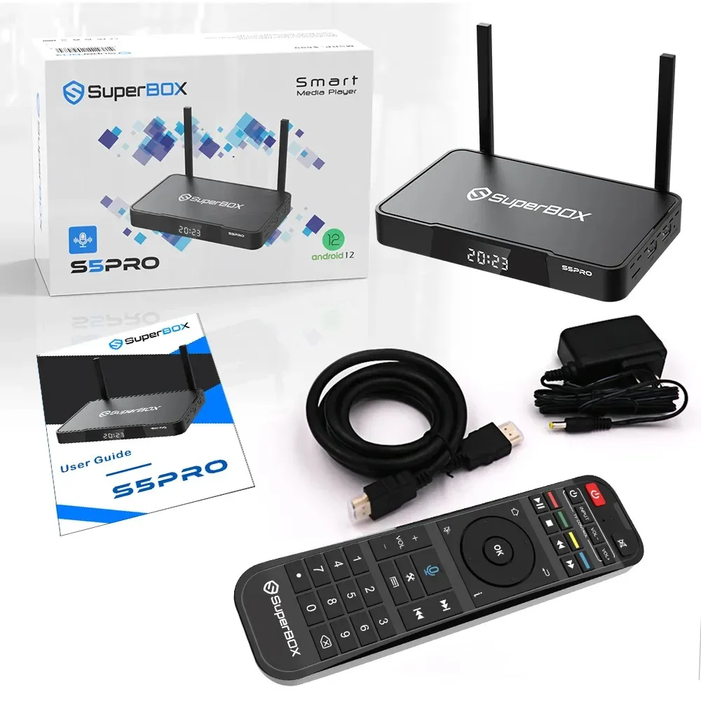 Новый супербокс S5 Pro потоковый ТВ медиаплеер 6K WiFi /5G двухдиапазонный Wi-Fi лучший iptv box android декодер