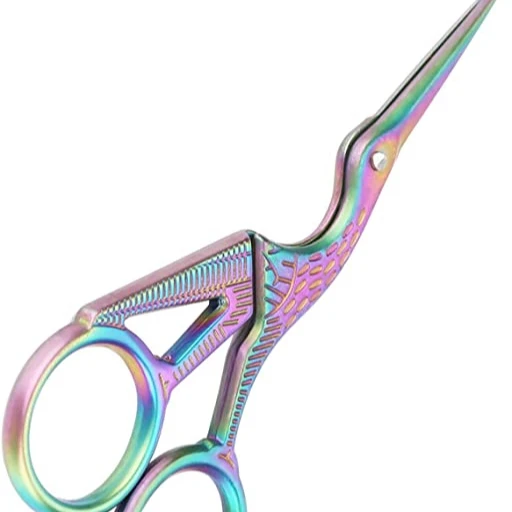 Stork Embroidery Scissors Vintage Colourful Stainless Steel Crane Shape Scissors for DIY Tailor Sewing Embroidery Craft