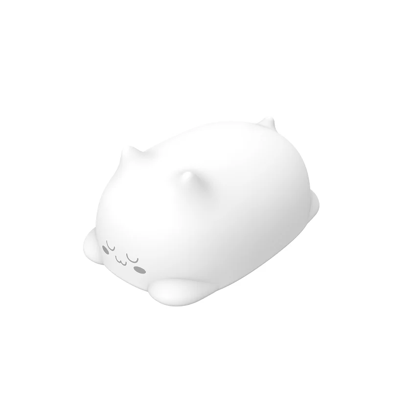 New arrival silicone rubber night light cute pussy bedside lamp 30min timer LED light for kids