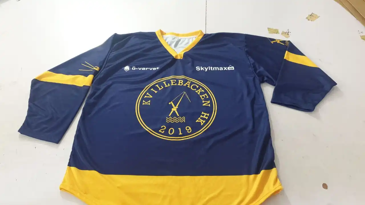 Ice Hockey Shirts Custom Hockey Jersey Golden Sublimation Embroidery Unisex OEM Customized Anti Technics Logo Style Time Knights