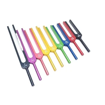 Набор тюнинговых вилок Al Mida 9 разноцветных для исцеления Звуковая терапия с футляр хранения из алюминиевого сплава