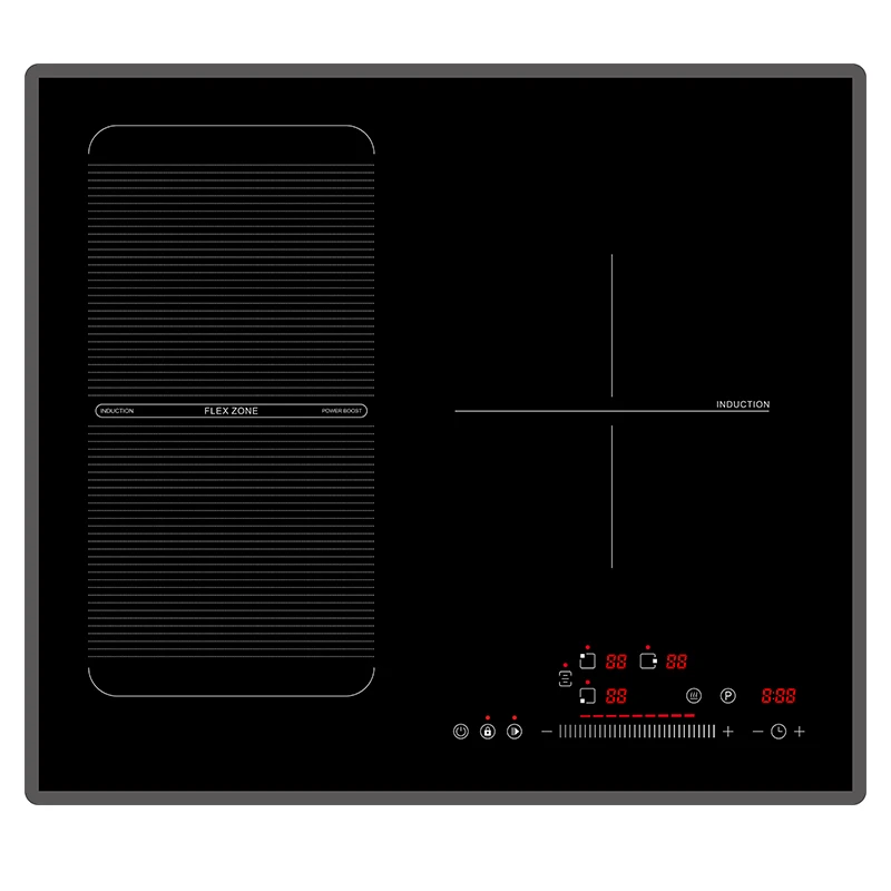 6800 Вт высокое качество 3-х конфорочная плита промышленная 24-дюймовые электрические плиты