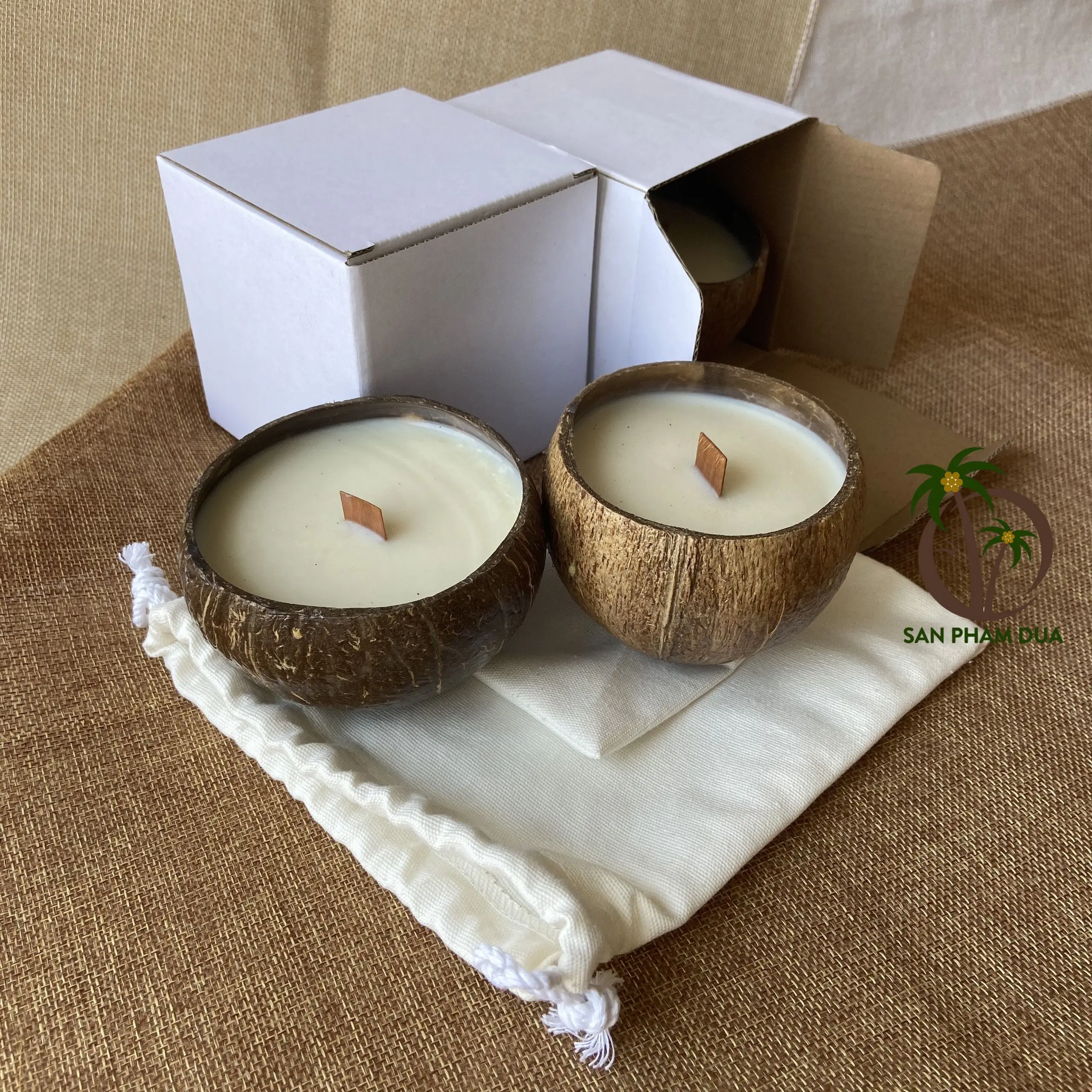 LUXURY COCONUT SOY WAX ECO FRIENDLY COCONUT CANDLE FOR GIFT WEDDING DECOR SCENT CANDLE BOWL