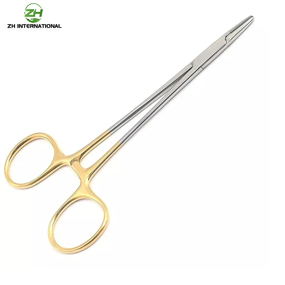 Top Quality Gold color Coated Pliers Professional Stainless Steel Needle Holders With Custom Packaging Best Surgical Instruments