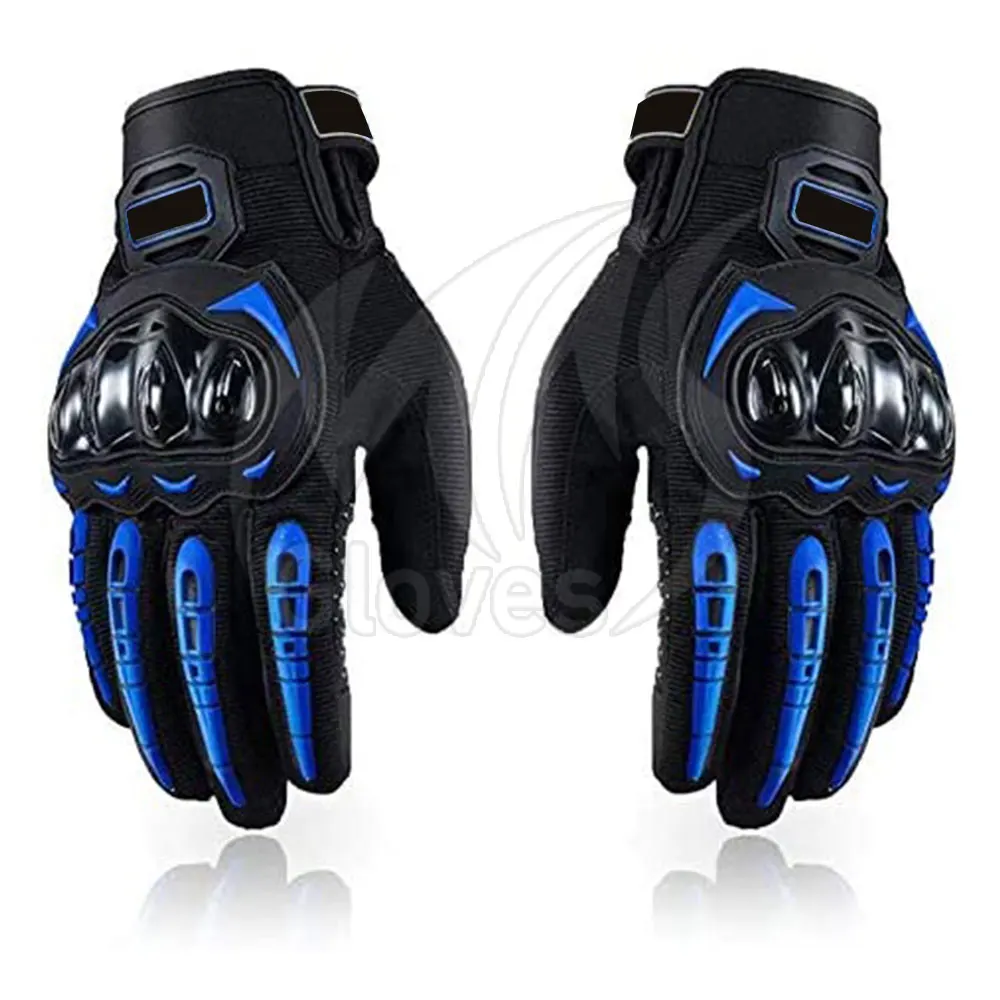 Non Slip Custom Made Full Finger Protection Motorbike Gloves Genuine Leather Classic Style Motorbike Racing Gloves