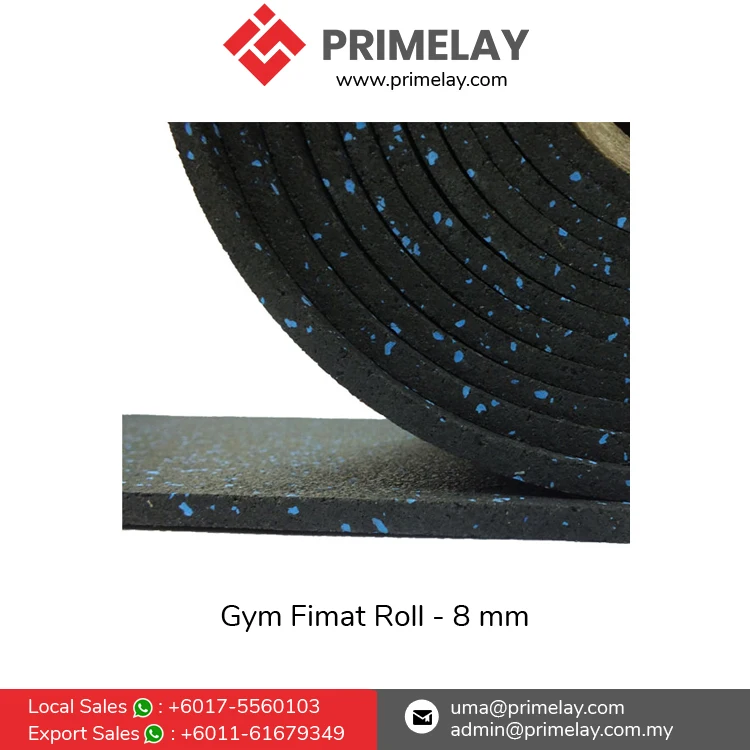 Competitive Price Rubber Flooring Accessories 8mm Fitmat Roll | Heavy Duty Fitmat Performer Roll for Indoor Fitness Flooring