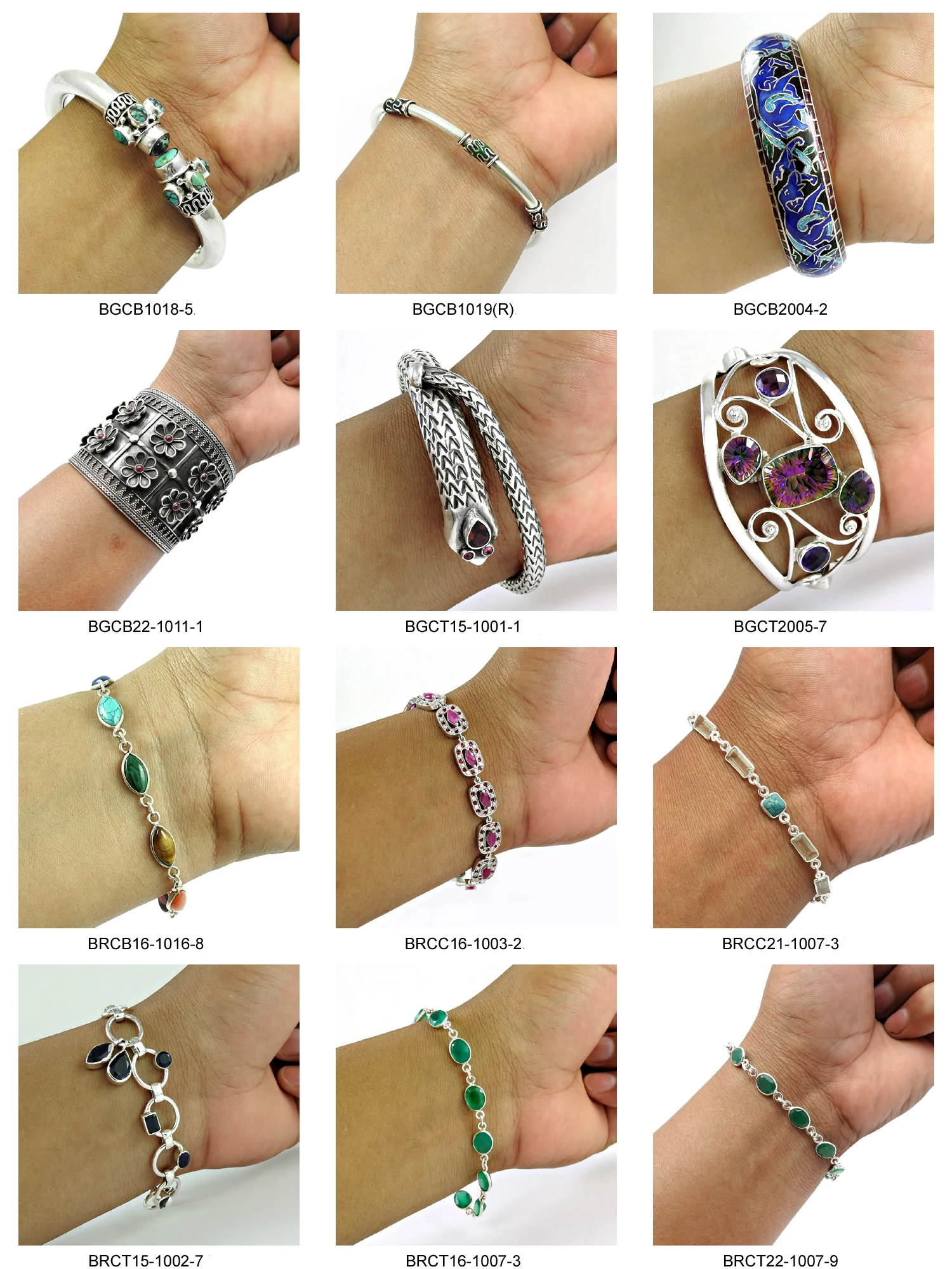 925 Sterling Silver Natural Smoky Quartz Gemstone Snake Shape Bangle Handmade Fine Jewelry Wholesale Factory Price Bulk Supplier