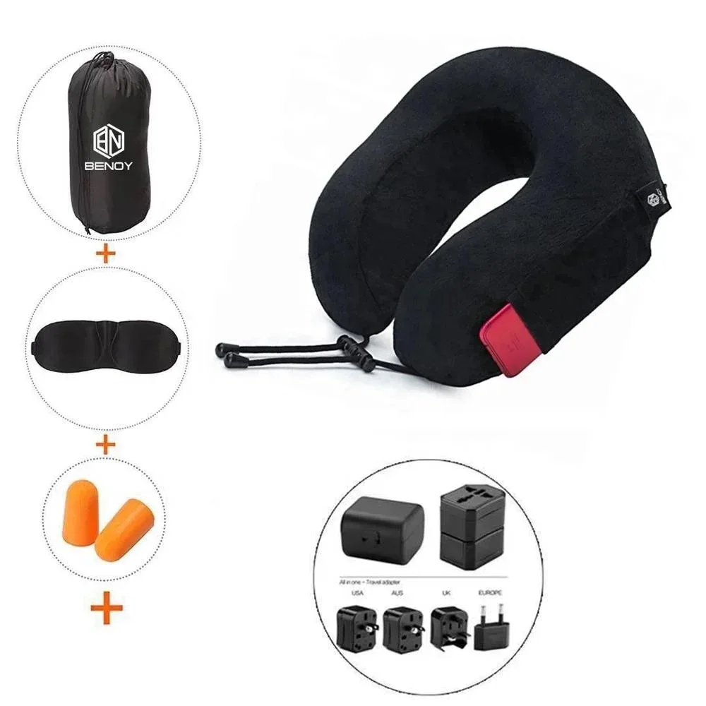 Factory new portable washable good quality airplane U Shape Neck head chin Support Memory Foam Travel Pillow