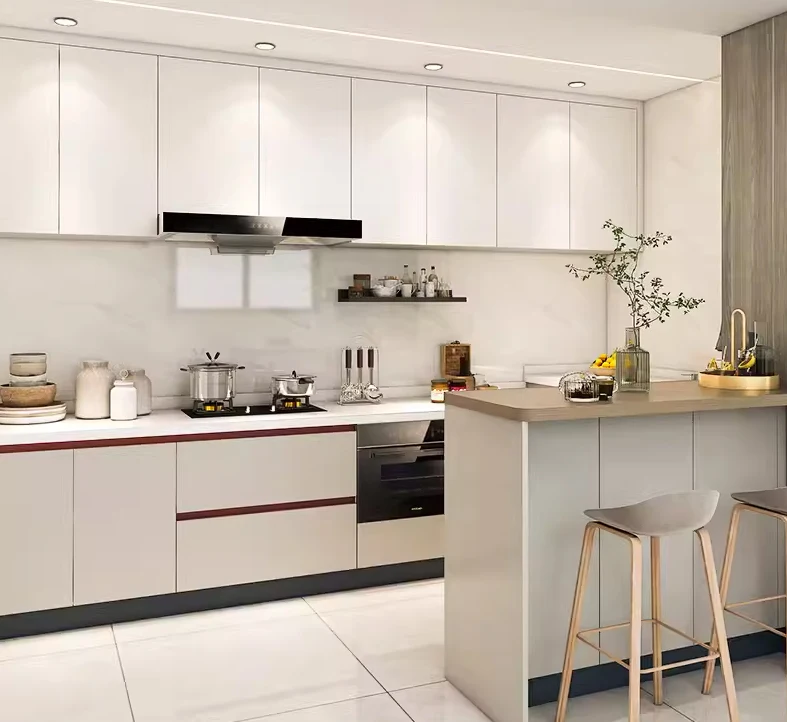 American Polyurethane Marble Pvc Panels Plastic Hpl Solid Wood Small Design Cuisine Kitchen Cabinets With Handles Glass Doors