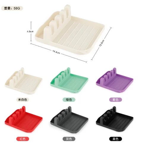 Silicone Plastic Spoon Holder Kitchen Kitchen spatula holder Silicone Spoon and Fork Holder for Stovetop