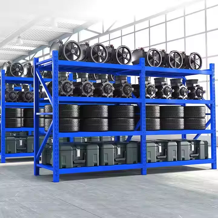 Manufacture Factory 500KG Per layer Powder Coated Metal Light Duty Warehouse Storage Rack Shelf garage shelves