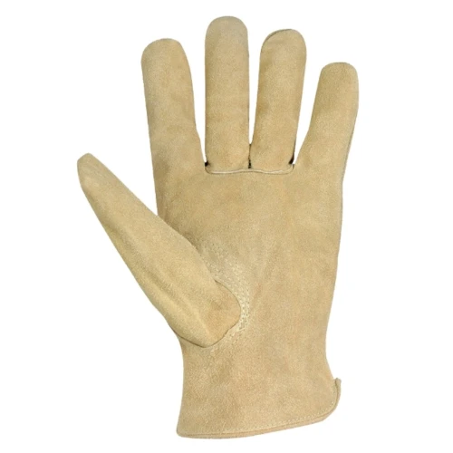 Premium Quality Buffalo Grain Leather Driver Work Gloves Hand Protective Leather Industrial Safety Heavy Duty Driving Gloves