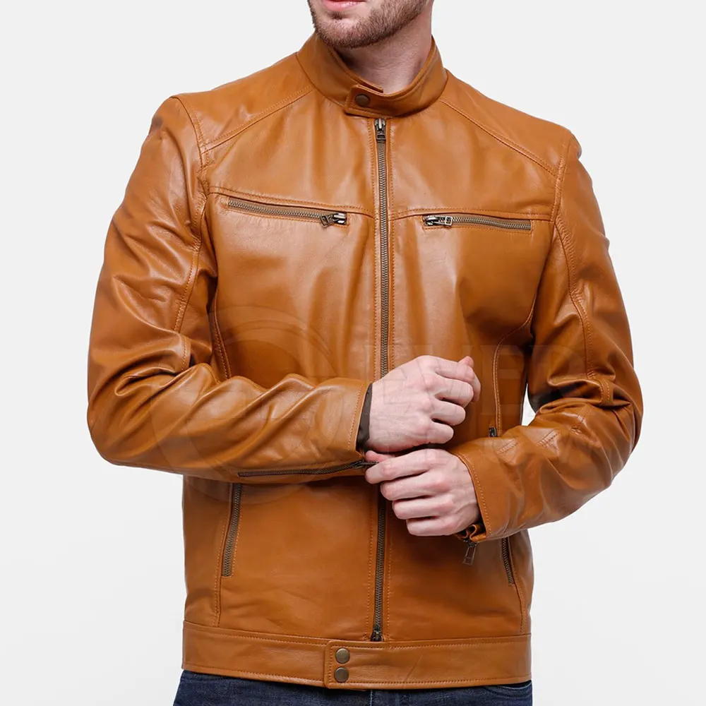 Wholesale Fashion Men Leather Jacket Fashion Men PU Leather Jacket High Quality Leather Jacket