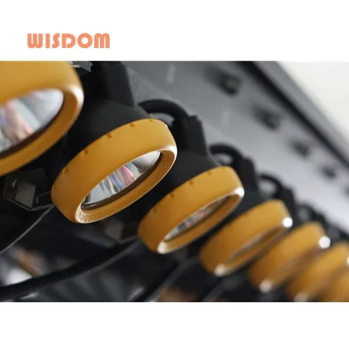 WISDOM Larger beam CE mining helmet headlight and helmet with Certificate ATEX