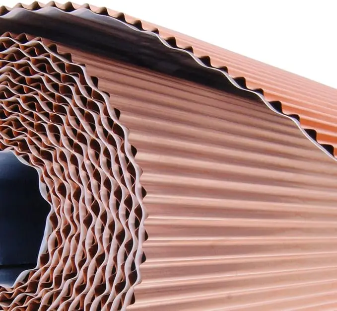 Fireplace Connection Wall Connection Copper  Pleated 300 mm  5 m