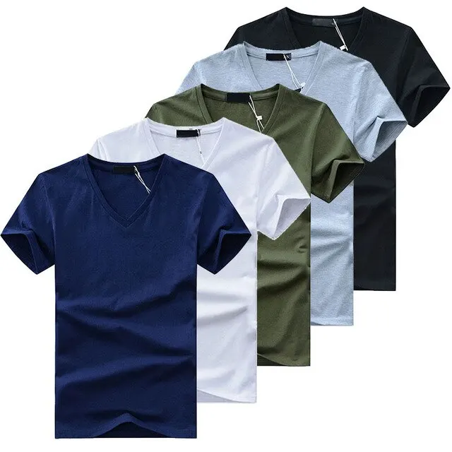 Premium Wholesale Solid T-shirts for Men - High-Quality 100% Cotton Fabric with Custom Print Options from Bangladesh