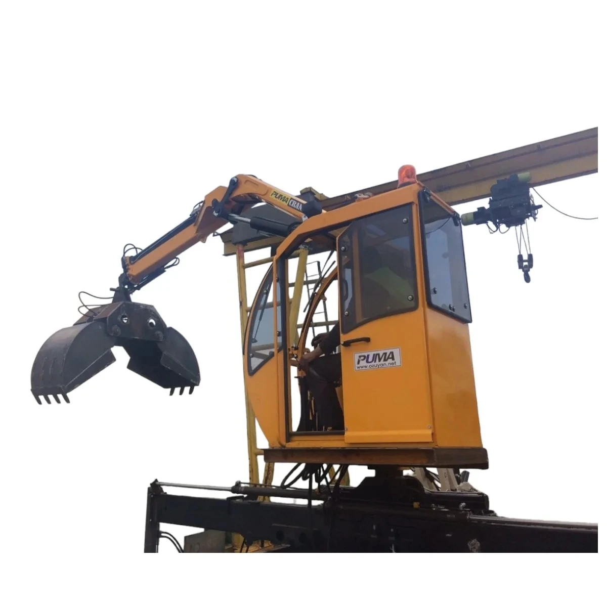 Grapple Bucket Folding Scrap Grapple Loading Wood Grapple Crane Steel Loading  5 Ton Capacity Puma