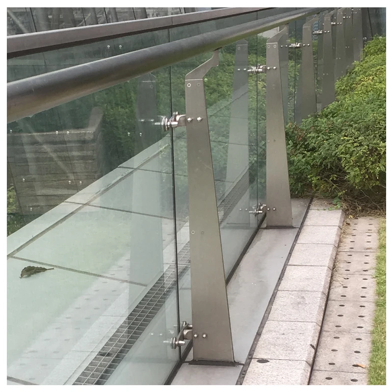 Customized thickness 8mm 10mm 12mm 15mm 20mm stainless steel plate balustrade glass baluster for outdoor project
