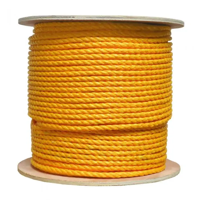 Wholesale UV Resistant Polypropylene Twisted PP Packing Rope 3/4 Strand Fishing Marine Mooring Rope