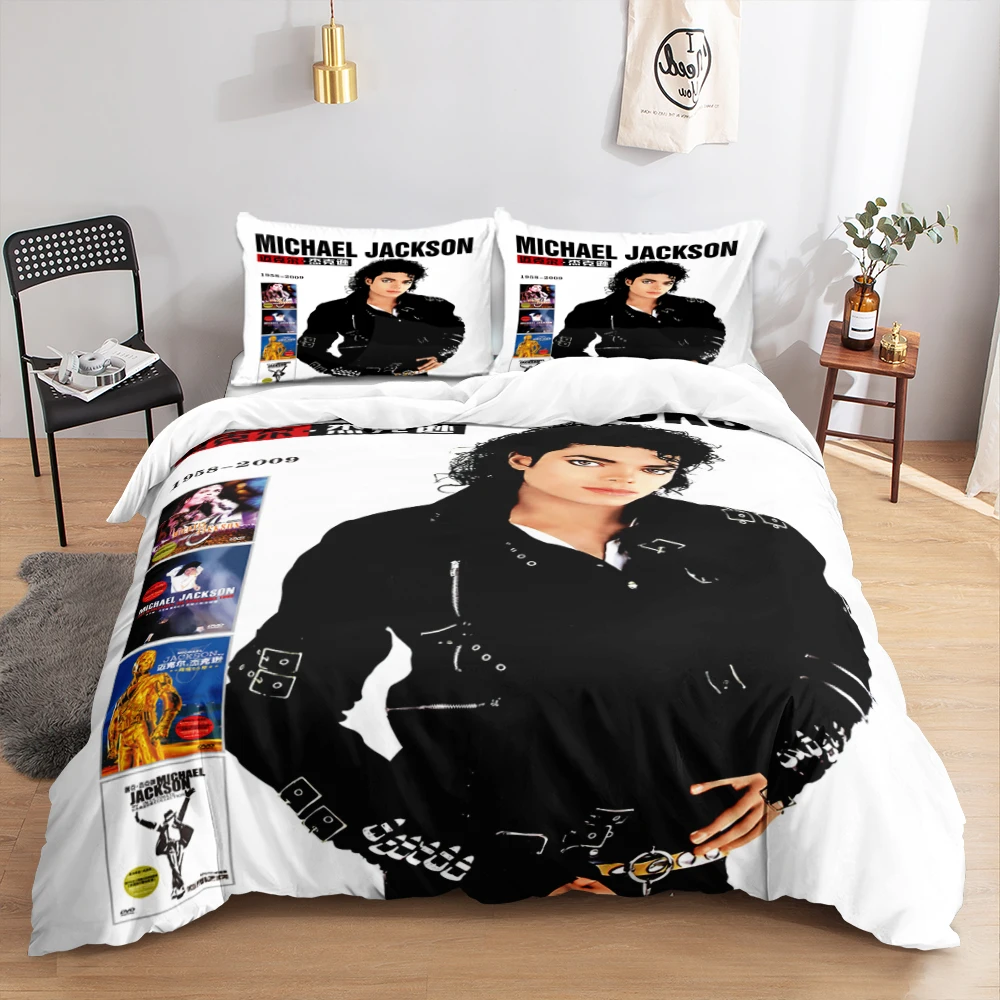 Michael Jackson 3D famous music figure design printed duvet cover brand King Bedding Set