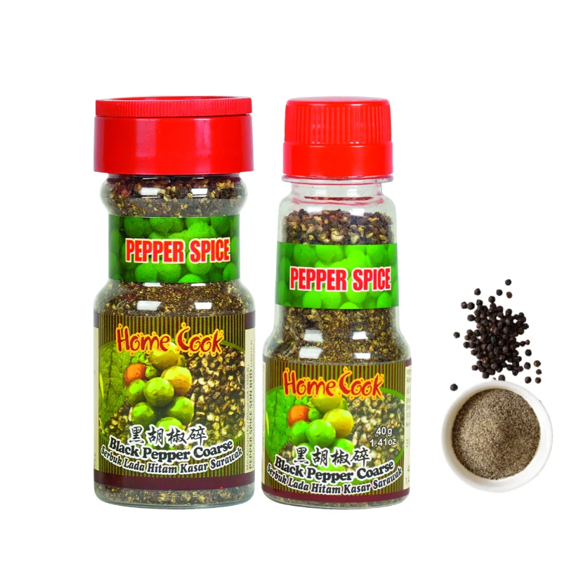Low Price Black Pepper Coarse 40g With High Quality 100% Fresh Coarse Black Pepper Low MOQ OEM Available Malaysia Mixed Spices