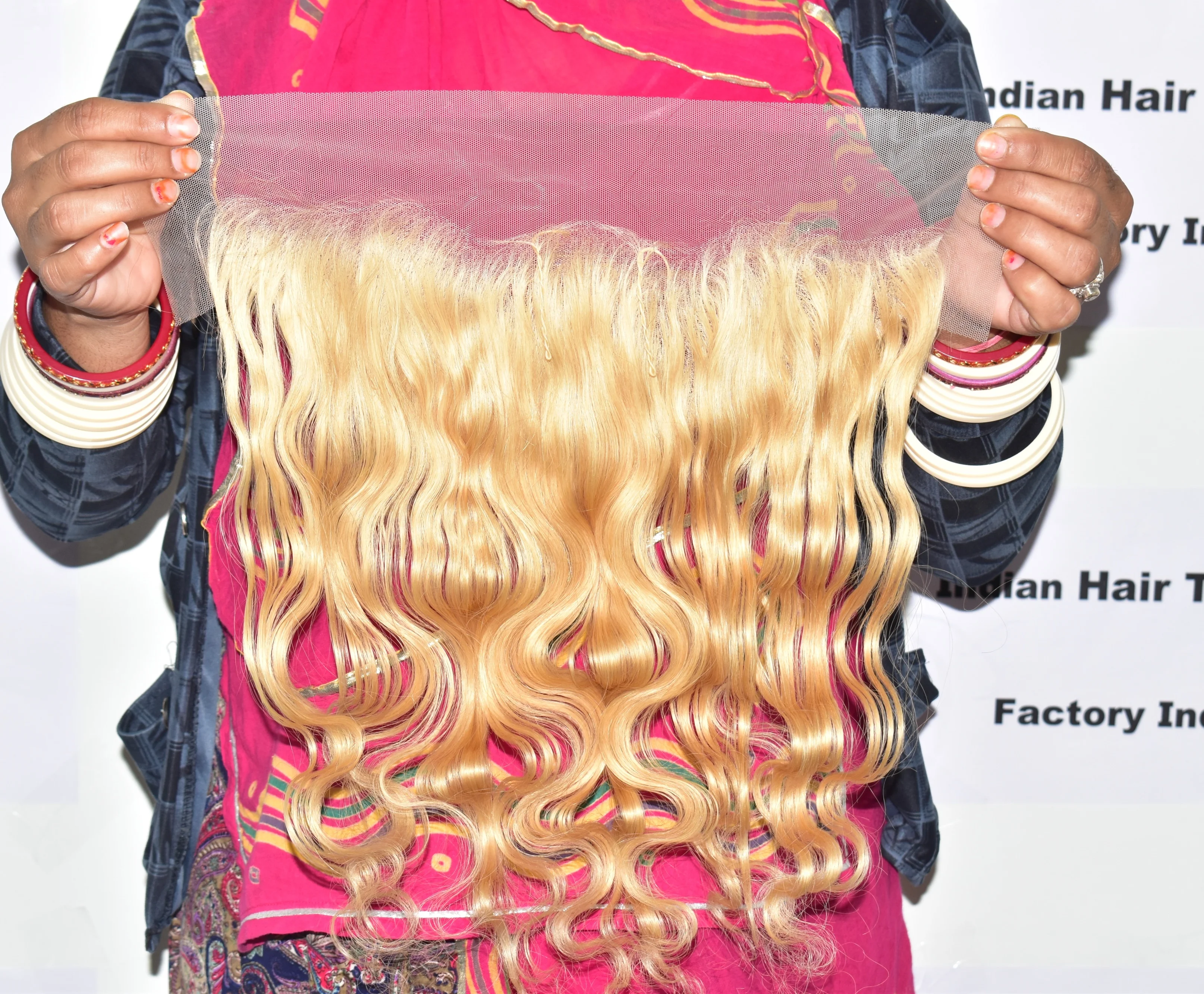 Raw virgin wholesale price cuticle aligned natural 613 Bodywave 13*4 Frontal Indian human hair wigs for black women