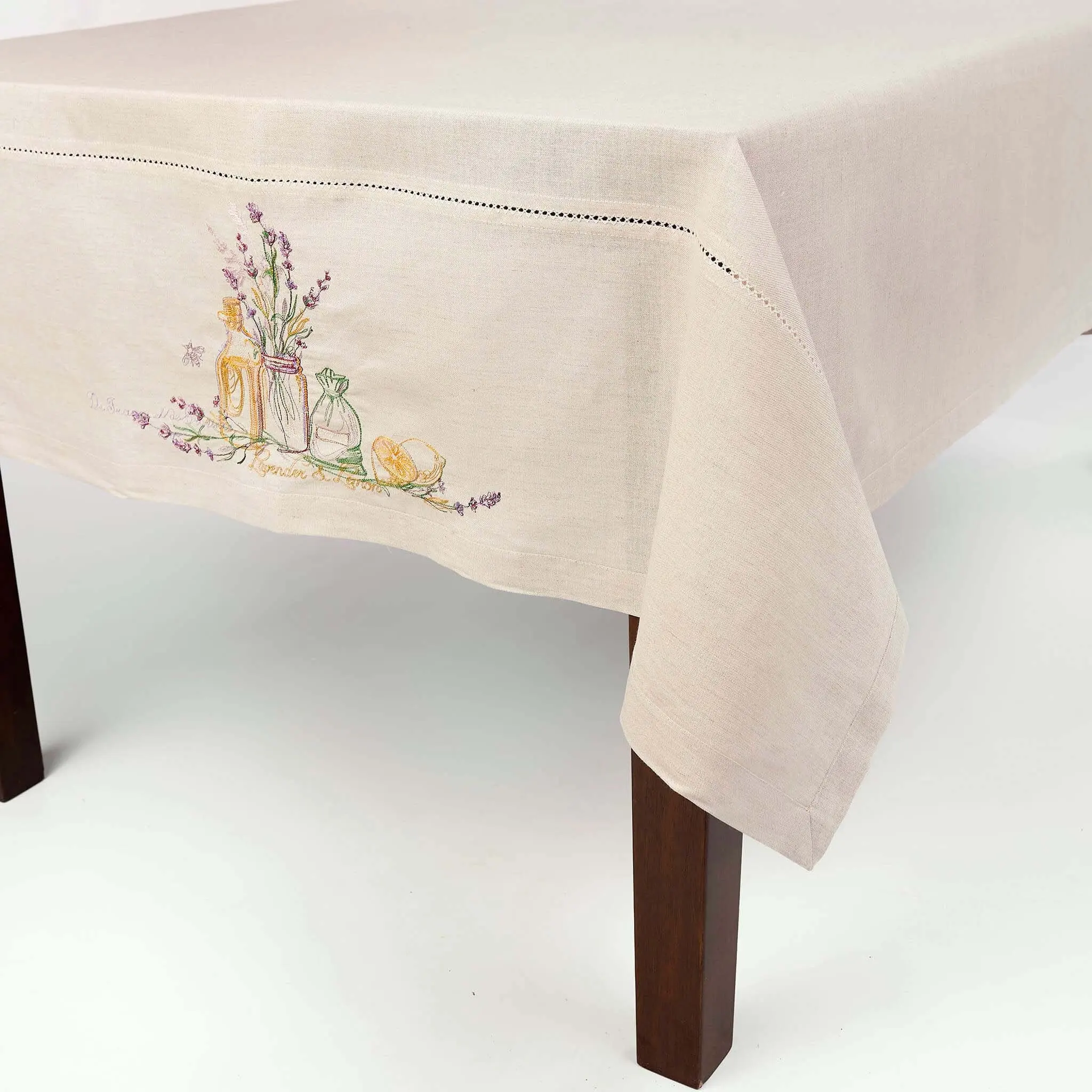 Easy Care Washable Versatile Protective Fabric Eco Friendly Durable 100% Cotton Table Cloth Dining Party Kitchen High Quality