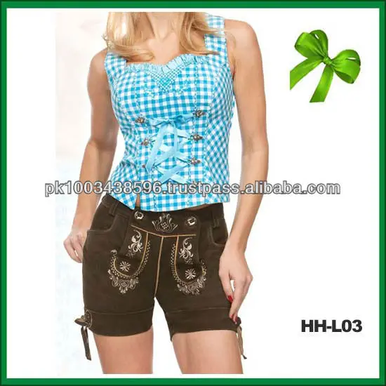 Damen Oktoberfest Short Lederhosen/Women Oktoberfest Kurze Lederhosen/Trachten Bavarian Oktoberfest Short Kurze Lederhosen