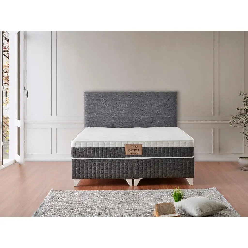 Optima 90x200 Single Bed, Base, Headboard Set MBL1016