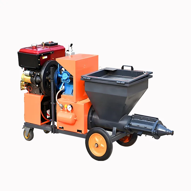 Diesel shotcrete machine plaster portable air compressor cement mortar spraying machine