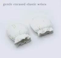 New Design Beige Abc Baby Mittens (Bundle of 3) Baby Shoes Mittens Set Knit Newborn Girls Boys Baby Mittens and Booties