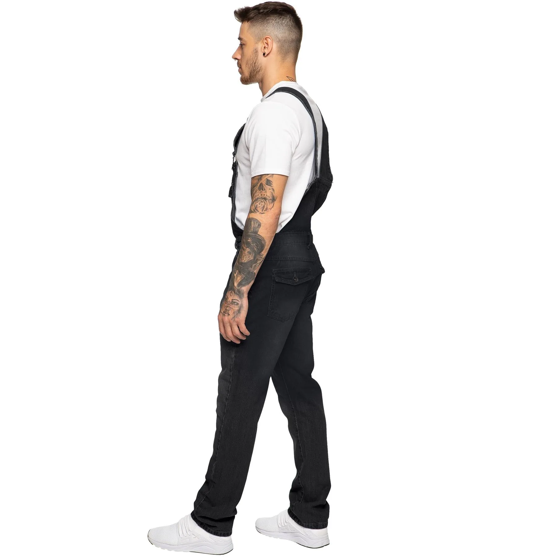 Wholesale New Fashion Overalls Trousers Denim Suspenders Black Dungaree Jeans Stylish Jeans Pant For Men