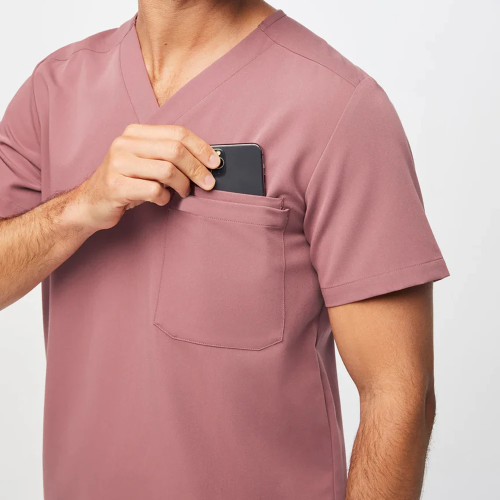 men cheap three-pocket nursing scrubs