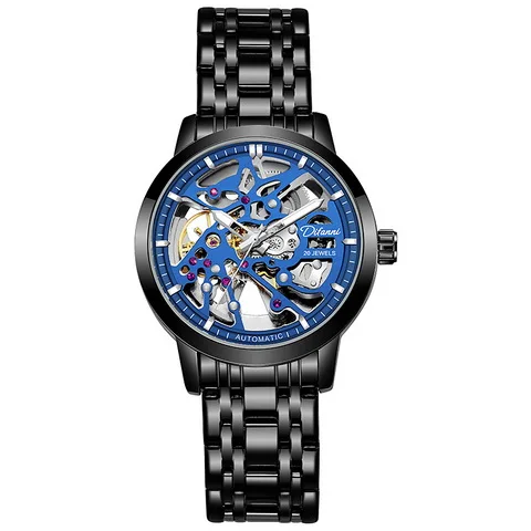 men automatic swiss watch style eta Waterproof multifunction skeleton mechanical watch