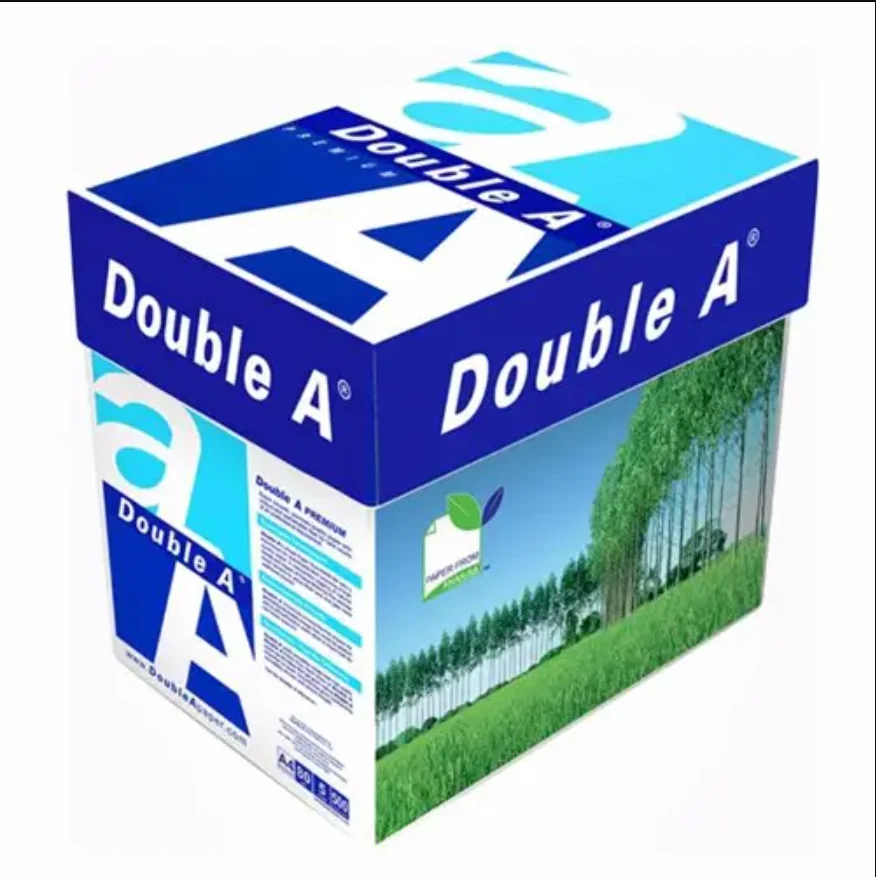 A4 Double A Copy Paper 80 GSM Manufacturer Thailand Highest Top A Super Whiteness for Office & School Supplies 500 Sheets / Ream