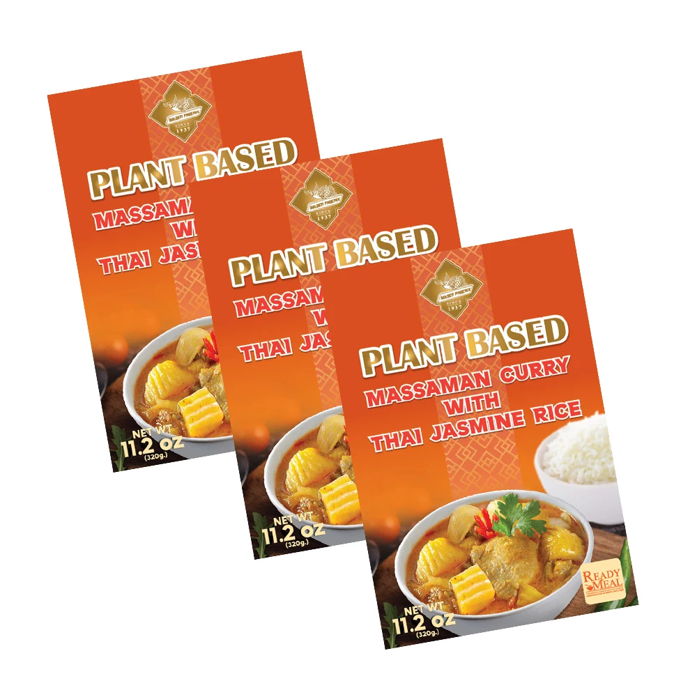 Best Quality Thai Food Ready to Eat - Plant Based Massaman Curry with Thai Jasmine Rice Instant Meals from Thailand