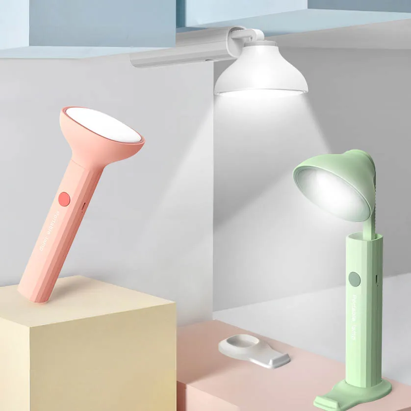 USB Charging Portable Study Lamp Foldable Creative Night Light for Eye Protection for Students in Dormitory or Reading Desk