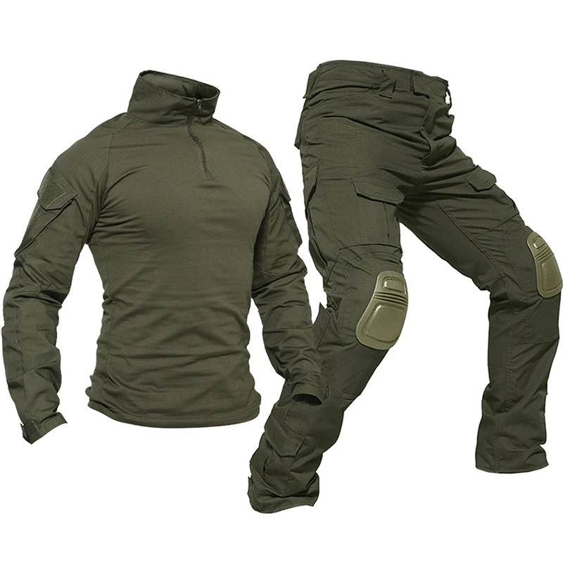 2023 top high quality Hunting Pants Suit Tactical Uniform Black Forces Suit Combat Shirt Pants Tactics