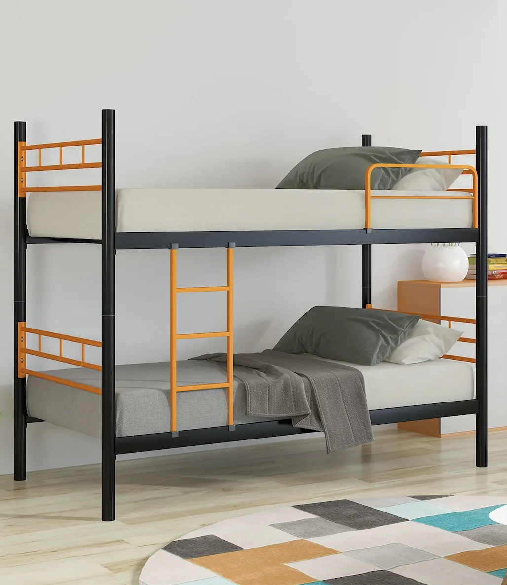 Bedroom furniture Wholesale Customized metal bed frame adult Loft Bed School Home Hotel Hostel Use metal bunk beds for Adult