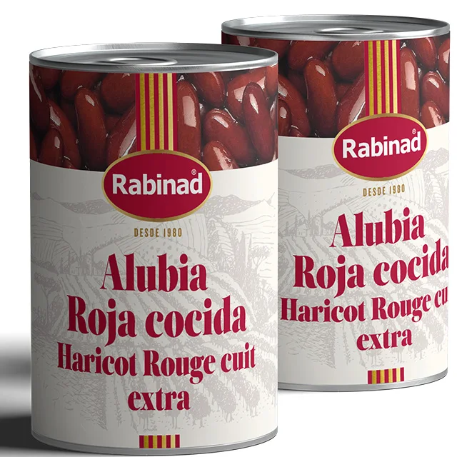 Top Spanish Quality Beans Healthy Gluten Free Legumes Ready to Eat Canned Cooked Red Kidney for Supermarket and Horeca 1kg